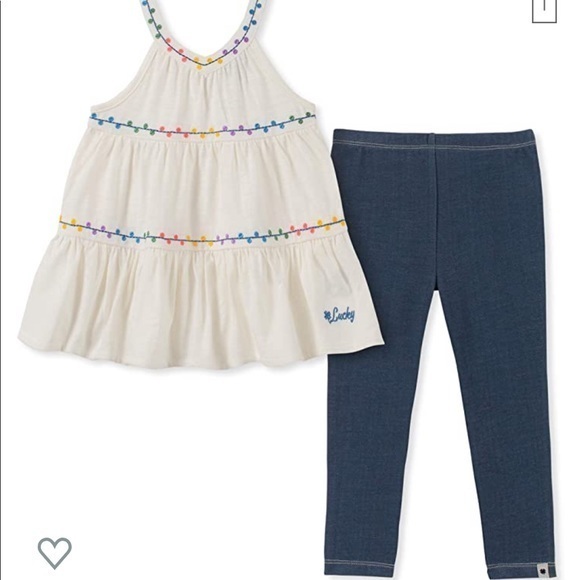 NWT! Lucky! Boho top and leggings! - Picture 1 of 2